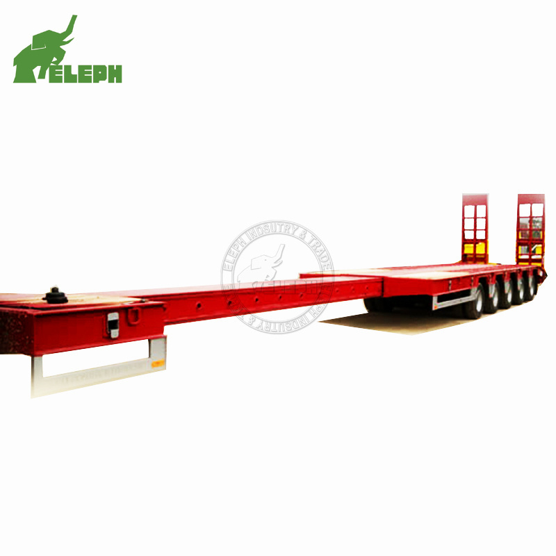 Wind Blade Transporter Eleph Over Length Equipment Extendable Deck Hydraulic Lowbed Trailer