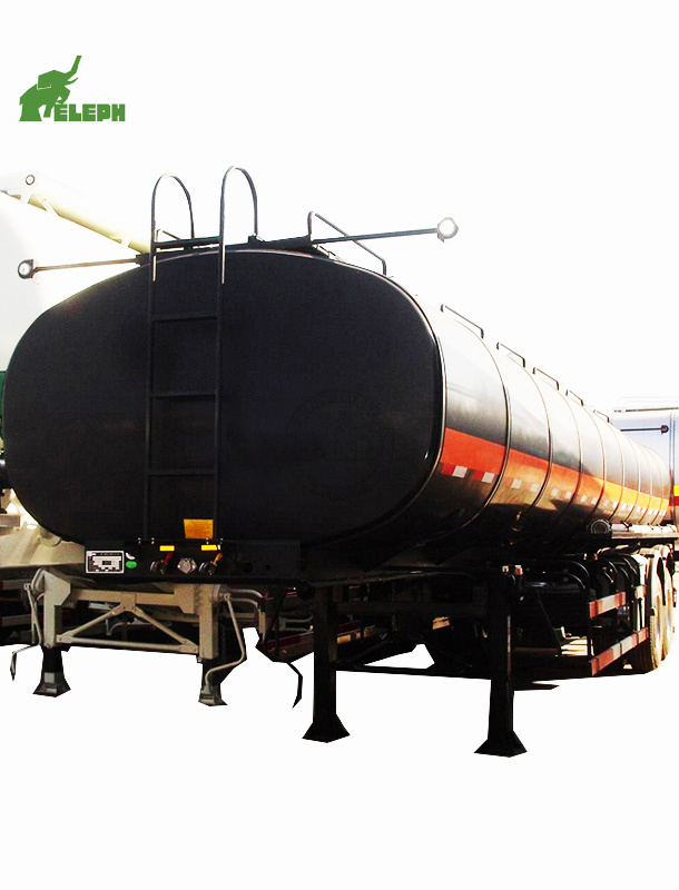 Steam Heater Installed Tanker Semi Trailer Transporting Liquid Bitumen Asphalt Molasses Storage Tank