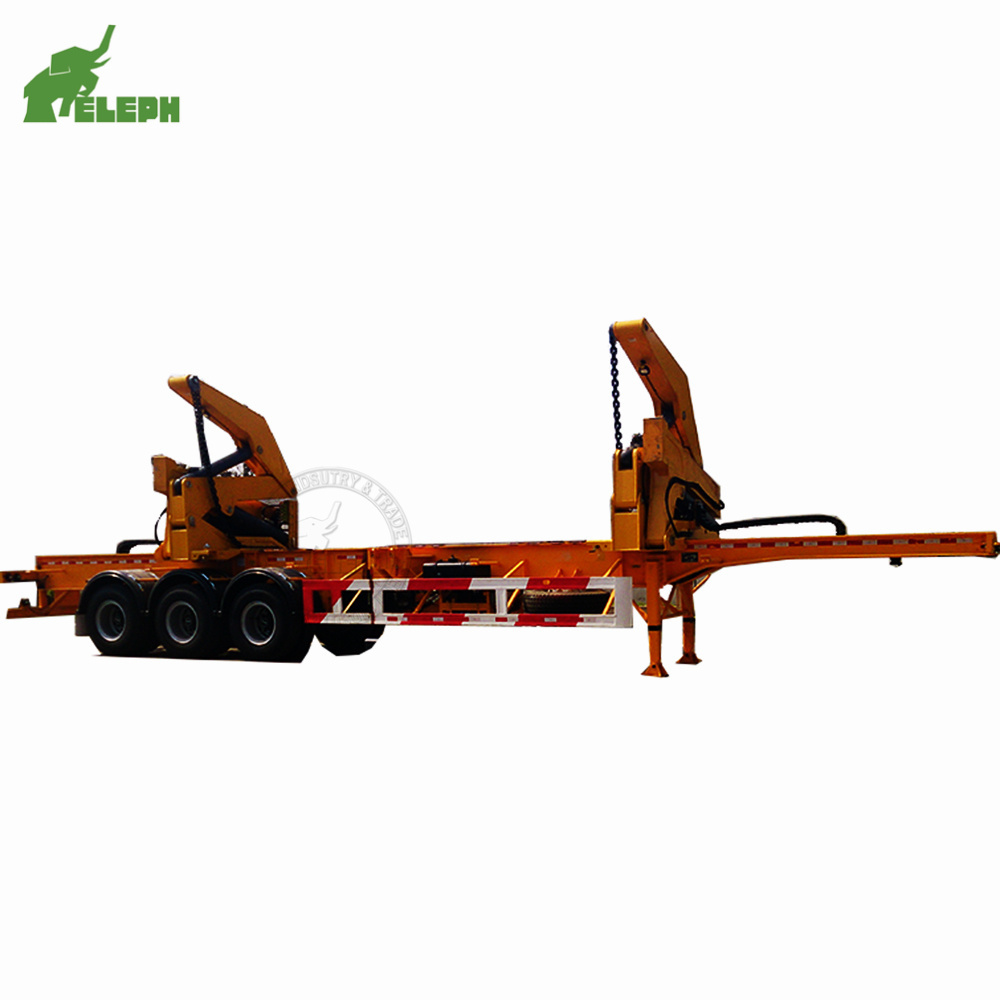 20ft side loader lifter container trailer crane truck