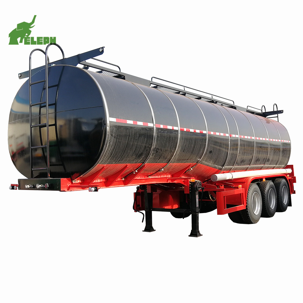 Steam Heater Installed Tanker Semi Trailer Transporting Liquid Bitumen Asphalt Molasses Storage Tank