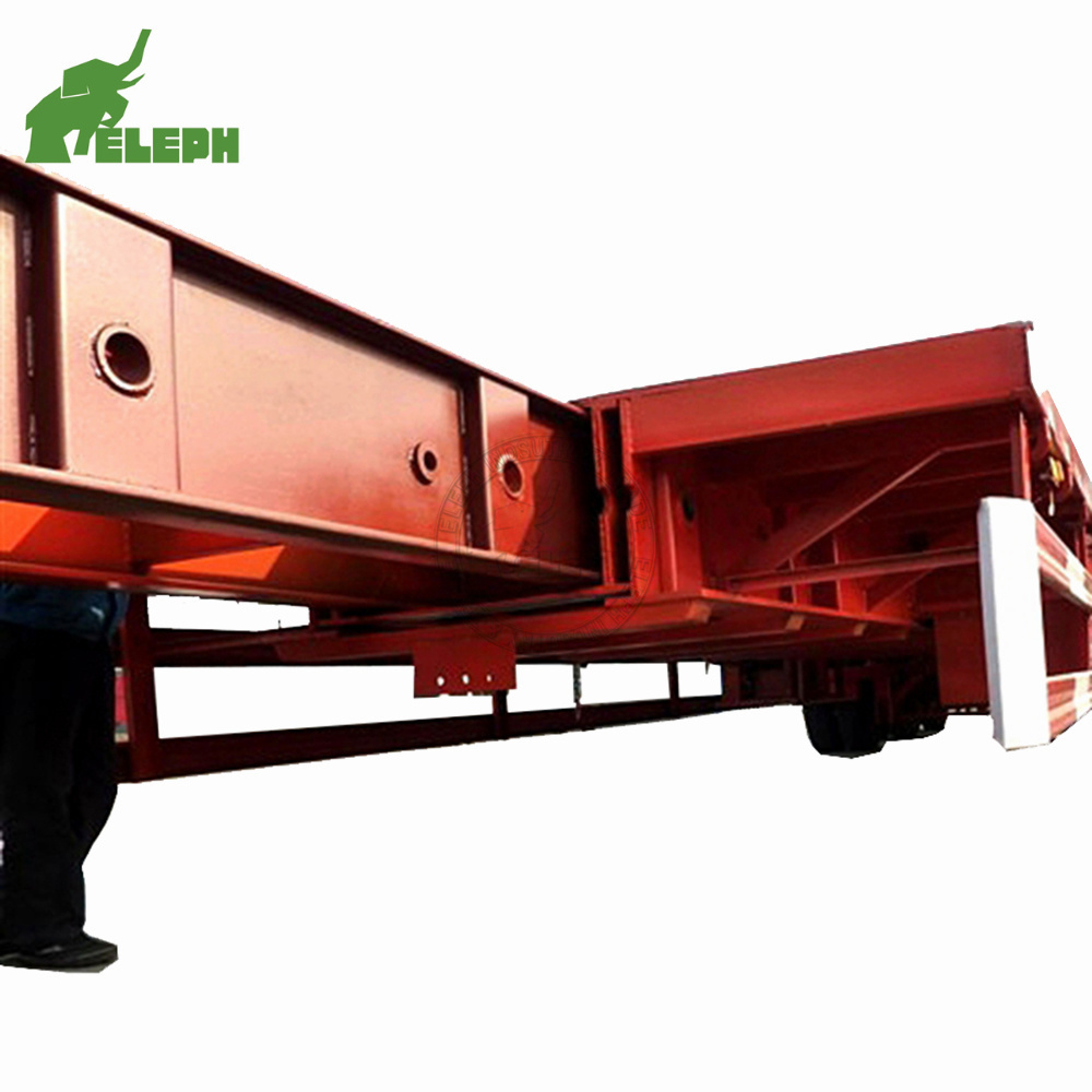 Wind Blade Transporter Eleph Over Length Equipment Extendable Deck Hydraulic Lowbed Trailer