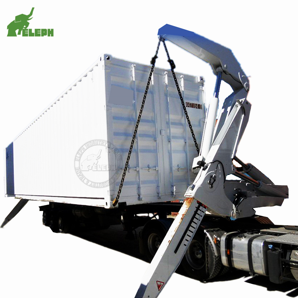 20ft side loader lifter container trailer crane truck