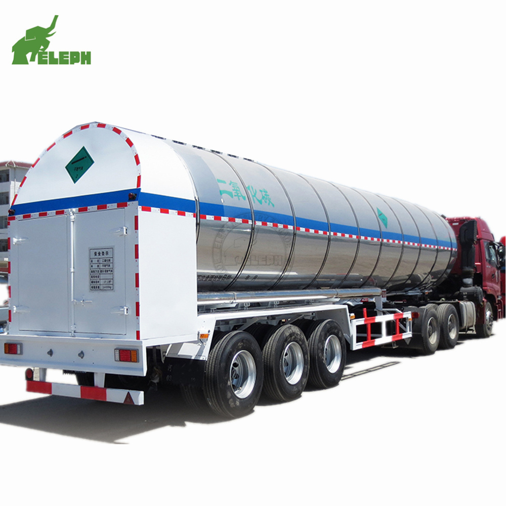 ISO tanker 1.3mpa cryogenic LO2 LNG tank semi trailer