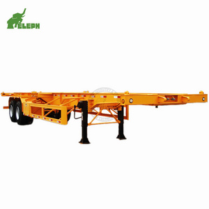 Customized skeletal trailer 3 axle fuwa 40 ft container delivery trailer chassis