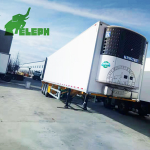 3 Axles 35 Ton Polyurethane Insulated Dry Food Van Semi Trailer With Colling System