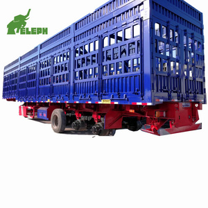 Double Deck Livestock Trailer Animal Transport Fence Trailer