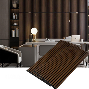 3D Wood Slat Wall Panels Acoustic Panels for Interior Wall Decor Fluted Wood Panel