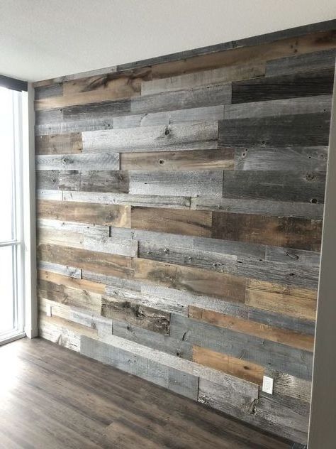 Sunbaked Black Reclaimed Barnwood Planks Wood Accent Wall Wooden Backdrop Headboard