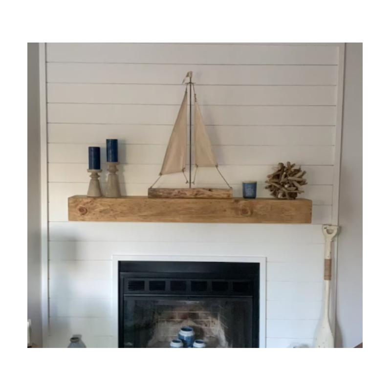 Modern Floating Wooden Wall Shelves Wood Fireplace Mantel Fireplace Mantle  Wall Mounted Floating Mantle Shelf