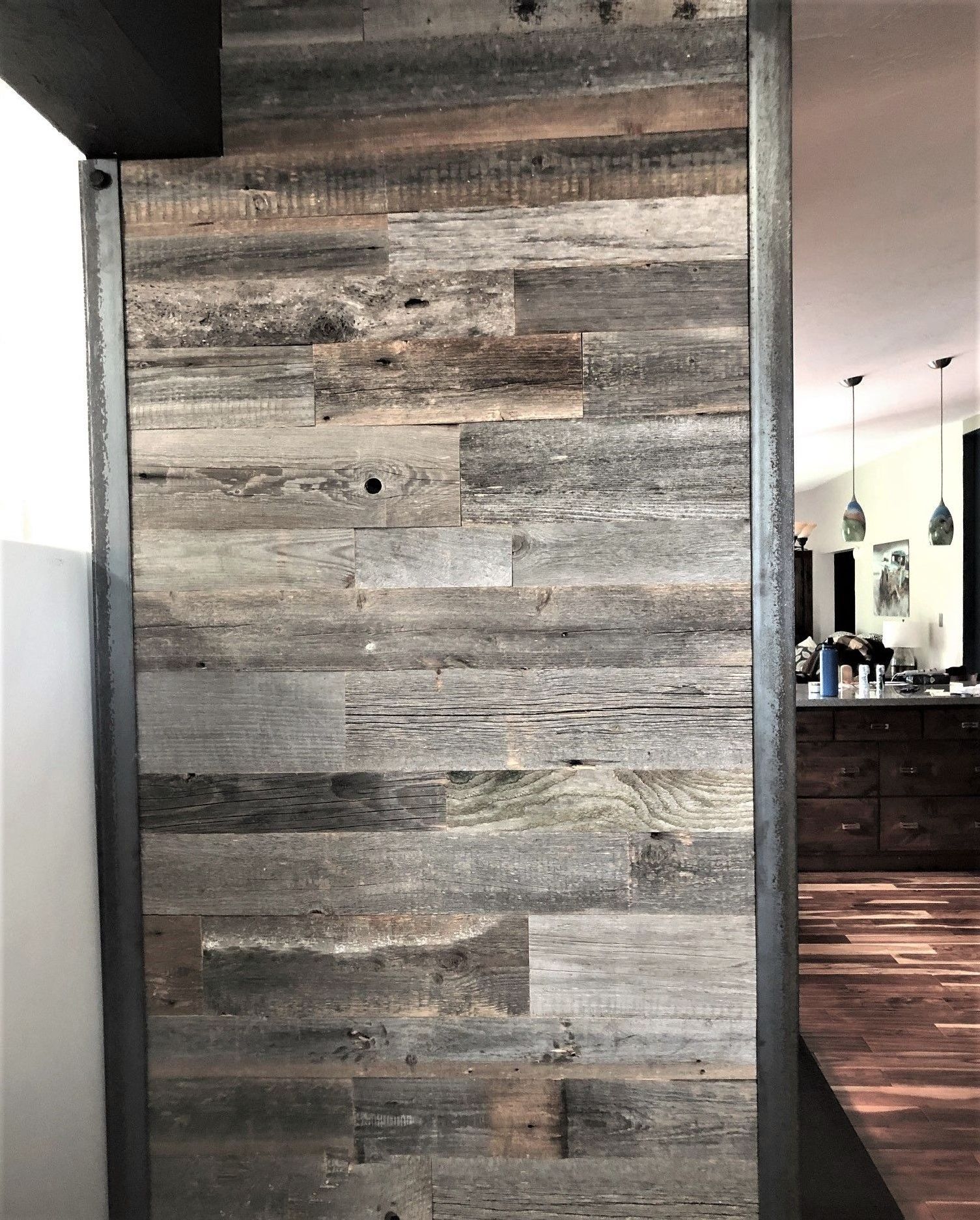 Real Reclaimed Wood Wall Planks for Wall Decor Rustic Farmhouse Barnwood Board Panels DIY Solution for Accent Wall