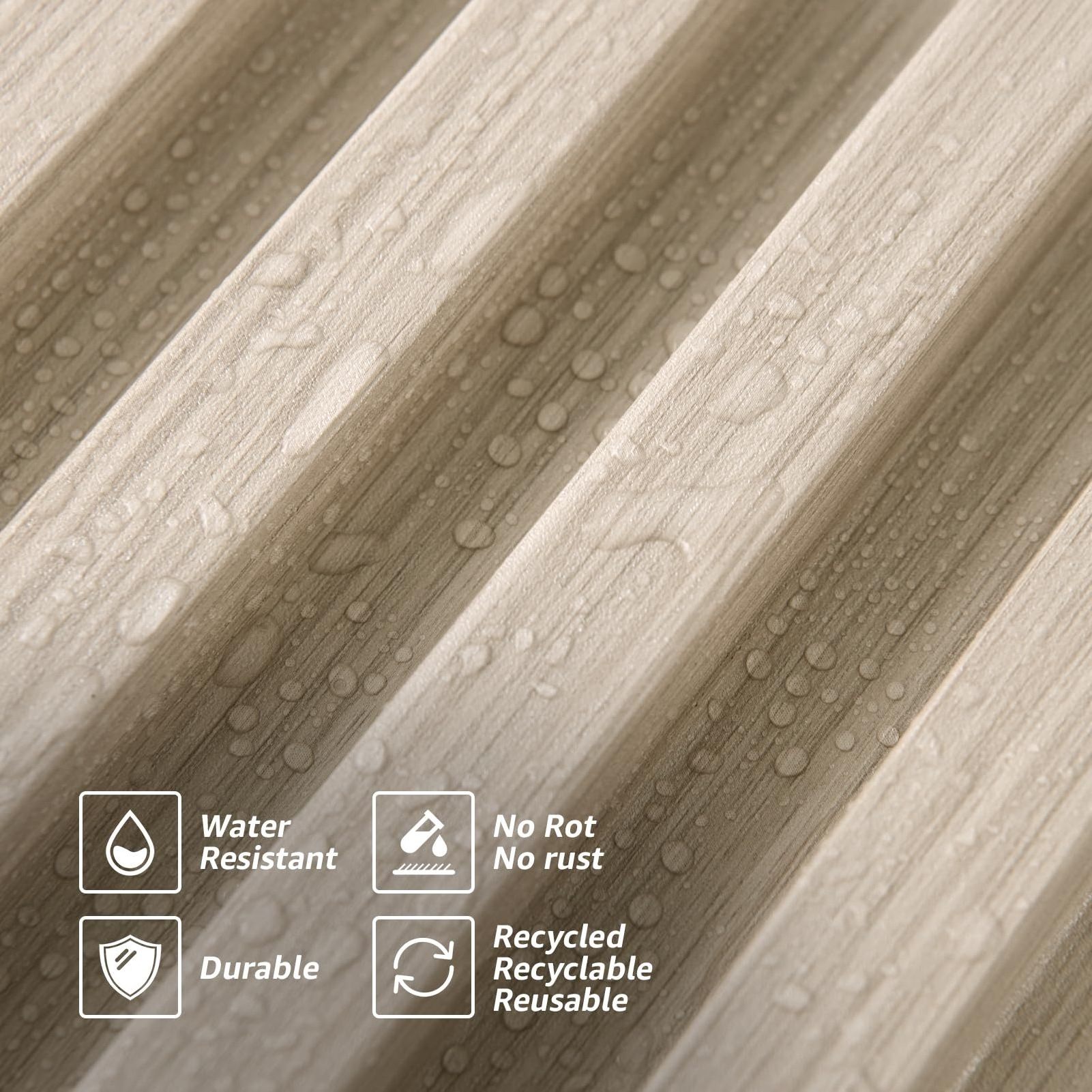 3D Modern Design PVC Wall Panels Slat Peel and Stick Waterproof Wood Look Wall Panels Bendable Fluted Textured Wall