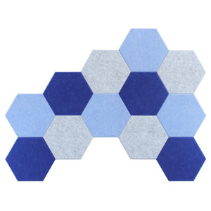 Customize Wall Ceiling Foam Board Geometric Acoustic Panel Acoustic Foam Polyester Premium Hexagon Decorative Acoustic Panels