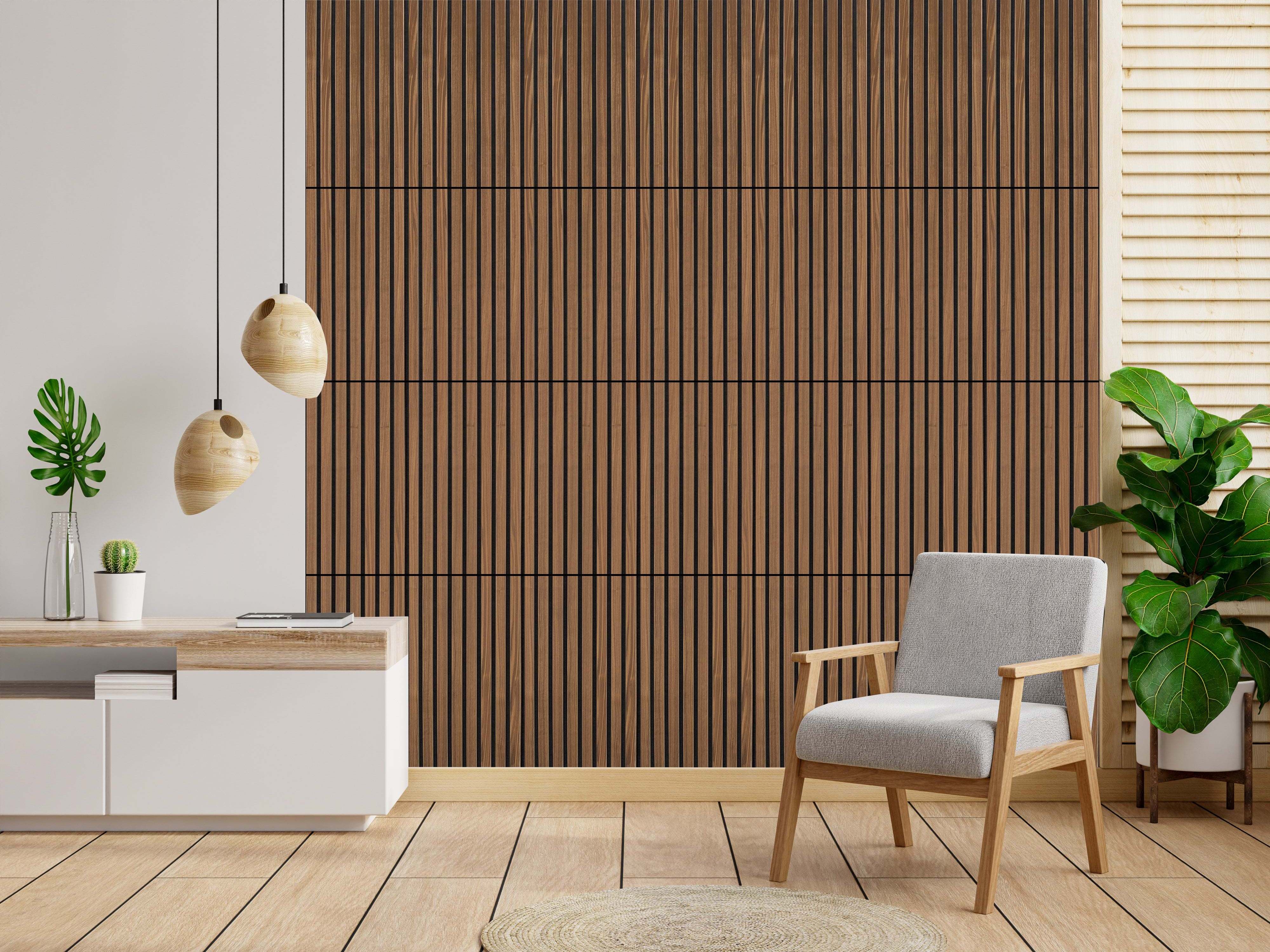 Soundproof Wall Panels Wood Slat Acoustic Panels for Wall Decor 3D Wood Slat Panel