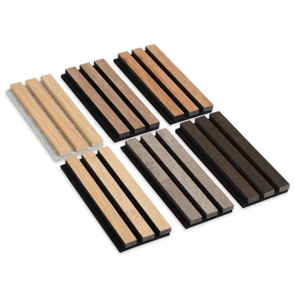 Luxury Design Solid Wood Slat Akustik Wall Panels Sound Absorbing Akoestische Panels Wood Acoustic Panel for Fireplace