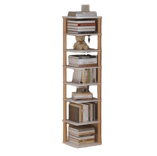 Hot Sells 8 Tiers Vertical Shoe Storage Free Standing Tall Shoe Shelf Small Wooden Shoe Holder