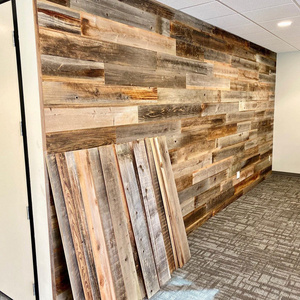 Real Reclaimed Wood Wall Planks for Nail Up Application Rustic Farmhouse Barnwood Board Panels DIY Solution for Accent Wall