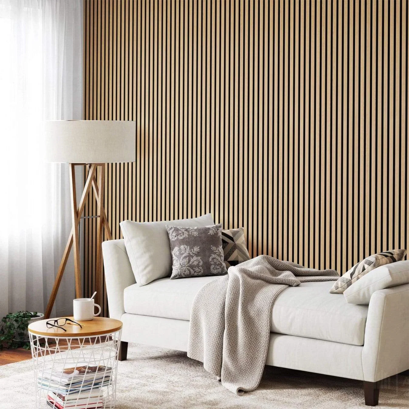 Apartment Wall natural wood wall slat panel sound proof acoustic panel wood slat acoustic panel acoustic