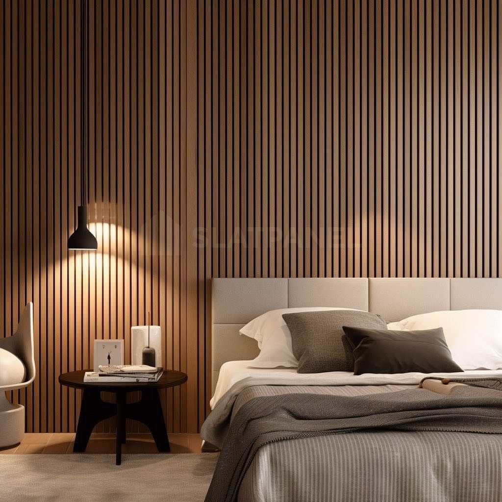 3D Wood Slat Wall Panels Acoustic Panels for Interior Wall Decor Fluted Wood Panel