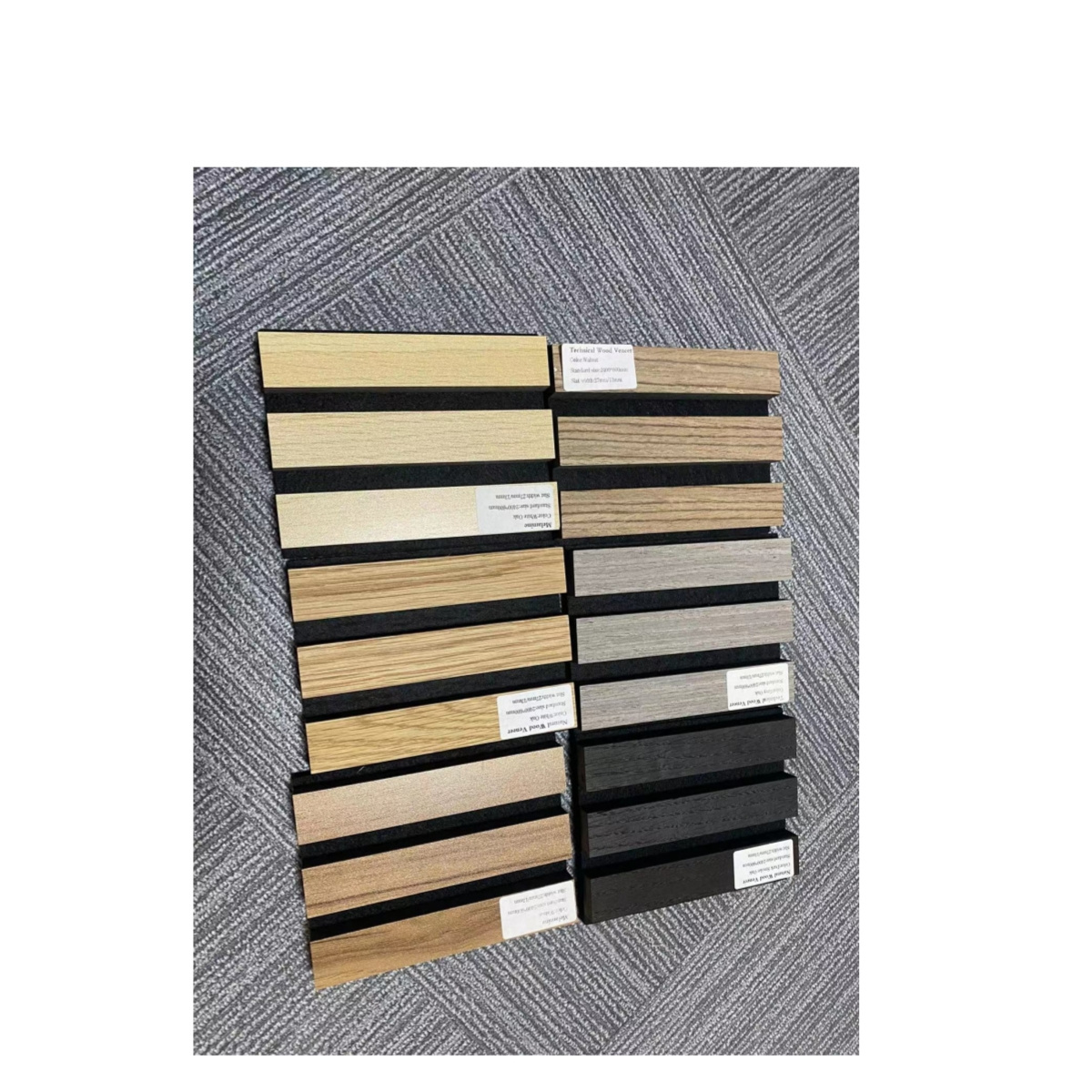 Custom creative High quality natural wood strip wall panels slat wood panels decor akupanel acoustic board slat acoustic panel