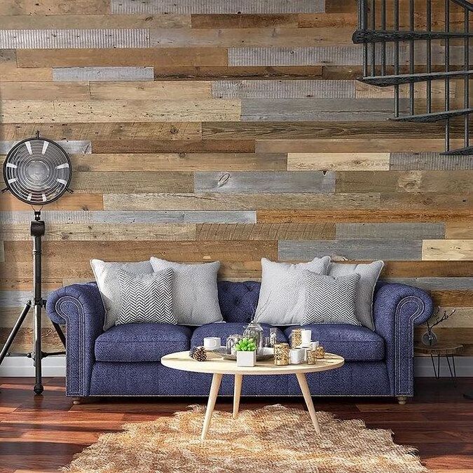 Real Reclaimed Wood Wall Planks for Wall Decor Rustic Farmhouse Barnwood Board Panels DIY Solution for Accent Wall