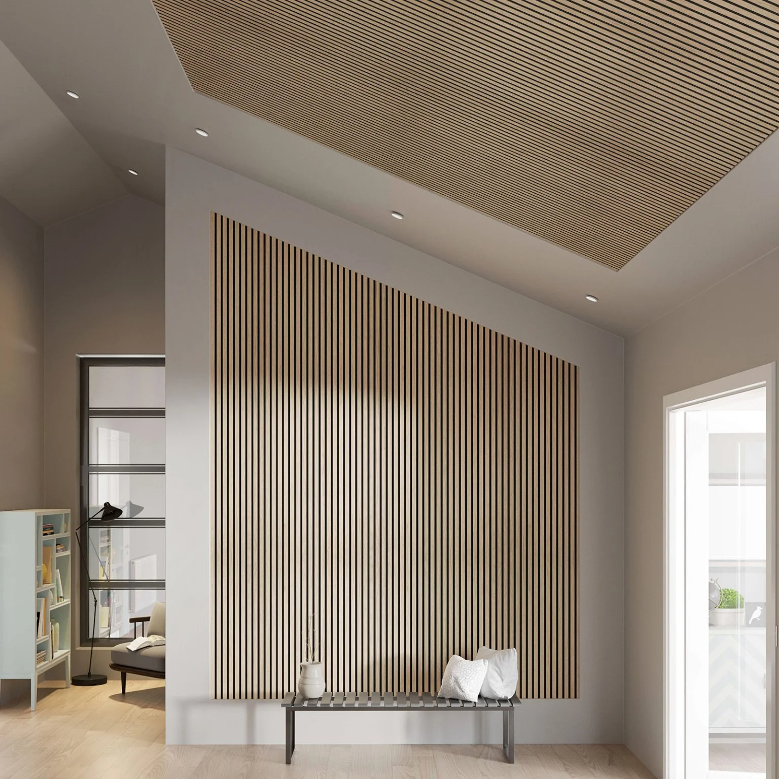 Best Selling acoustic panel wall tiles sound proof foam wood slat acoustic panels for wall and ceiling 3D Model Design