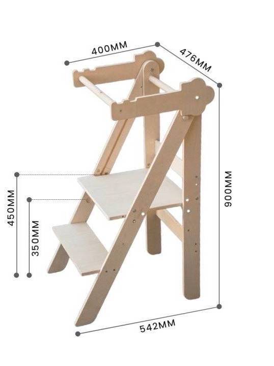 Modern foldable observation tower helper montessori tower foldable learning step stool kitchen tower