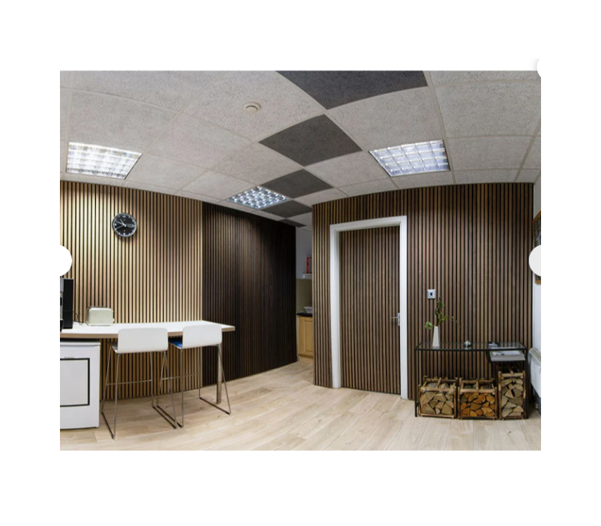 Decorative Wood Veneer Wall Slat Panels Big discount Parametric Wall Art 3D Model Design Slat Acoustic Wood Panel