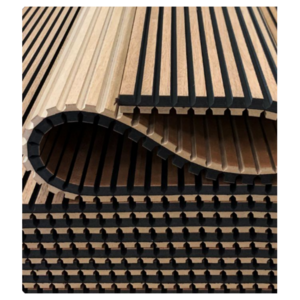 Flexible Decorative Wall Panels Slatted Wooden Veneer Soundproof Acoustic Panel Flexible Decorative 3D Mdf Slats Wall Panel