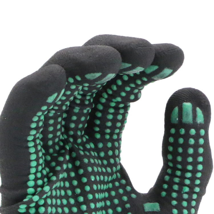 ENTE SAFETY Palm dotted new customized anti-slip comfortable nylon liner nitrile garden gloves