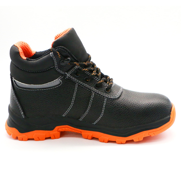 ENTE SAFETY Wholesale fashion black waterproof boots embossed leather upper steel toe durable insulated cat safety shoes for men