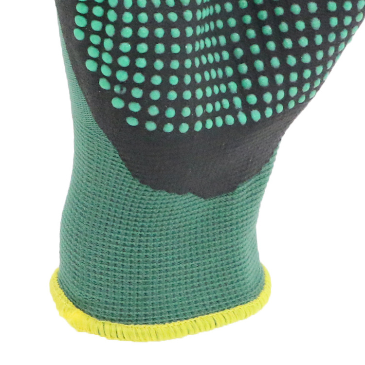 ENTE SAFETY Palm dotted new customized anti-slip comfortable nylon liner nitrile garden gloves