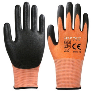 ENTE SAFETY Level 5 15 Gauge HPPE Anti Oil Stainless Steel Protective Gloves Meat Cutting Cut Resistant Gloves