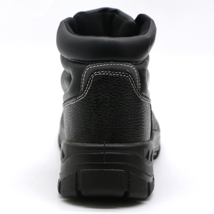 ENTE SAFETY Black Safety Boots Embossed Split Cow Leather Protective Fashion Anti-smash Waterproof Work Tactical Shoes