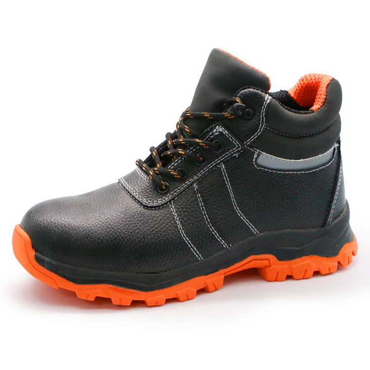 ENTE SAFETY Wholesale fashion black waterproof boots embossed leather upper steel toe durable insulated cat safety shoes for men