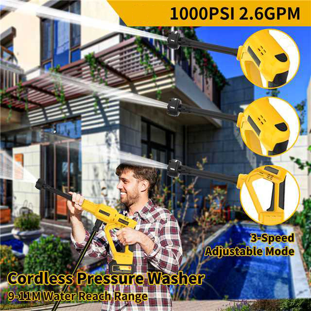 Electric Portable Wireless High Pressure Portable Car Washing Cleaner Garden House Cleaning Machine