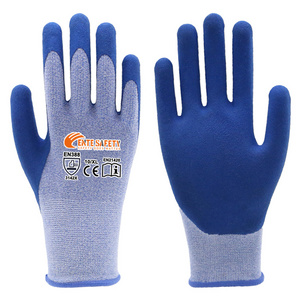 ENTE SAFETY Polyester Spandex Wear-resistant Breathable latex coated safety gloves for work construction