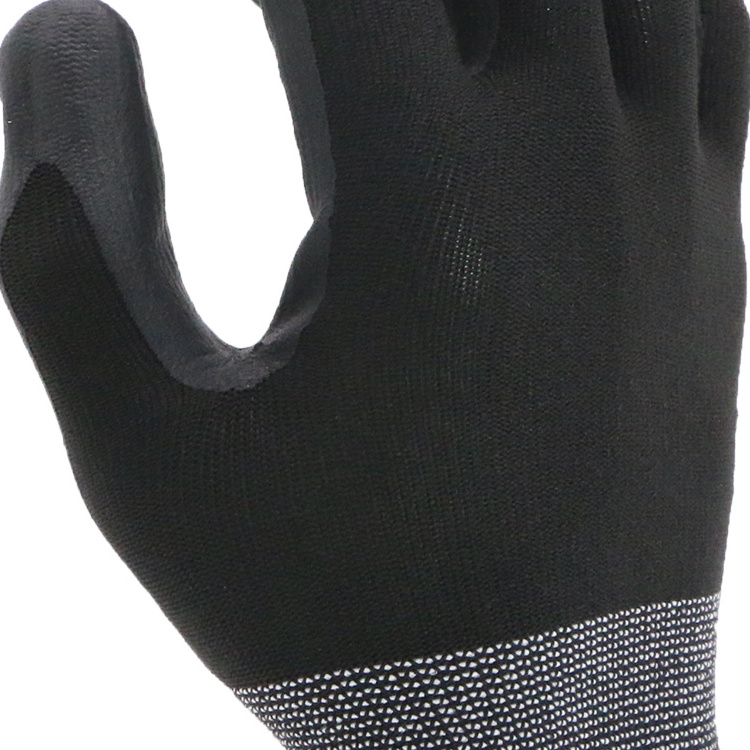 Hand protective oil resistant flexible safety work gloves with guanti nitrile coating from Eternity Safety