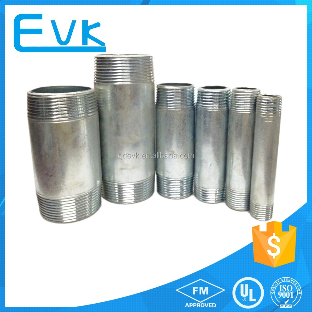 Fittings Good prices free sample Stainless  steel 304 316 1/4 Inch NPT BSP all Thread Galvanized Pipe Nipple