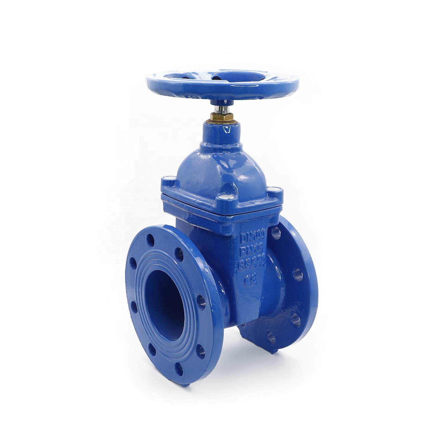 cast iron Pn16 NRS EPDM Wedge hand wheel resilient seated flanged Gate Valve