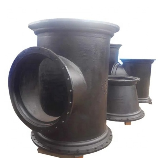 ductile cast iron pipe fittings-all socket tee/flange on double socket tee