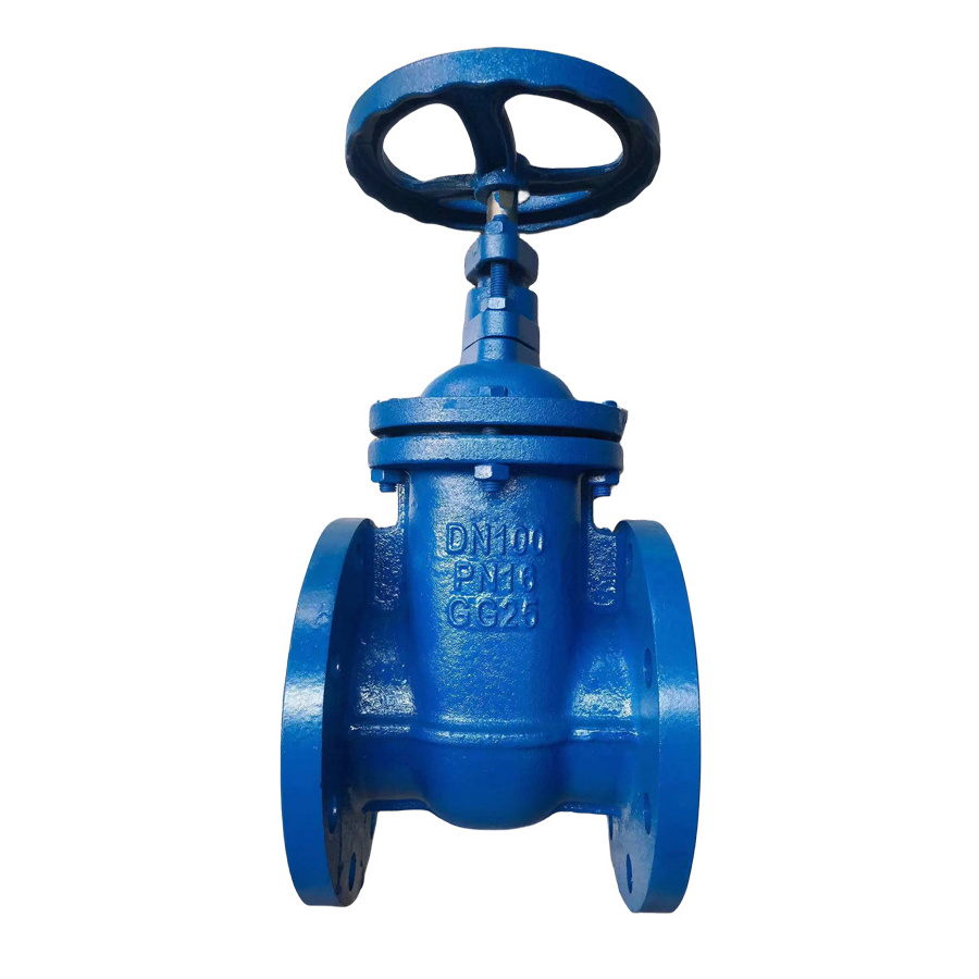 hand wheel din3352 f4 PN16 cast iron  metal seated 2 inch 3inch 4 inch 8inch gate valve  for water control  GGG50 flange end