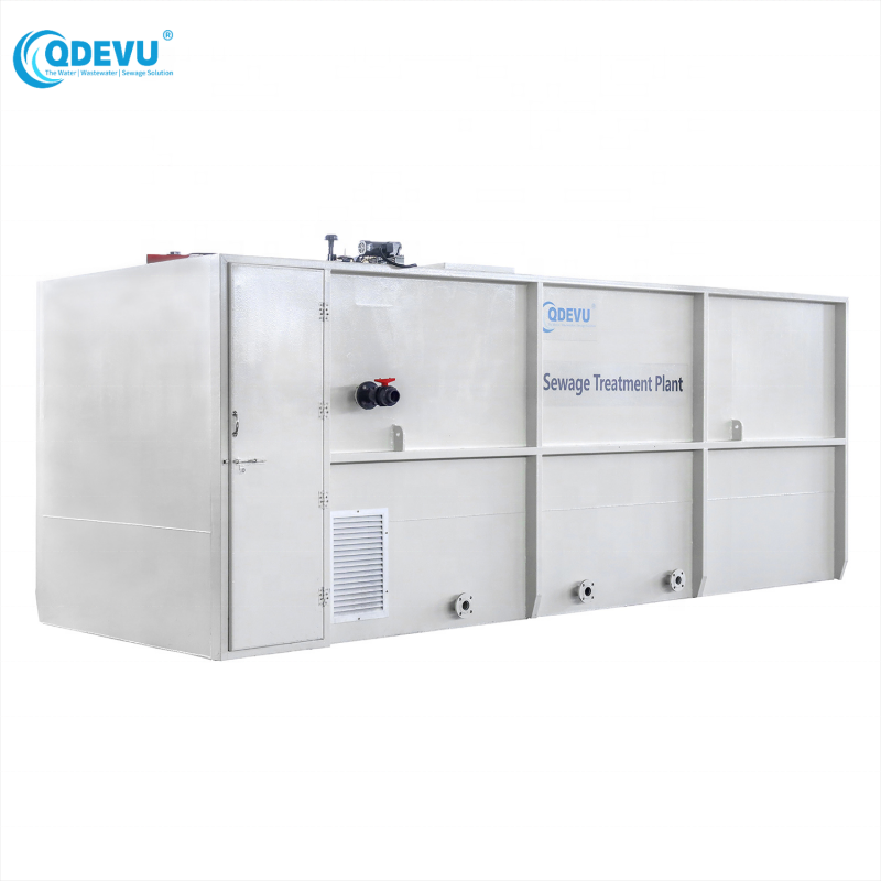 sewage water treatment plant septic fiber tank treatment plant 80pe  for small sewage domestic use bacteria