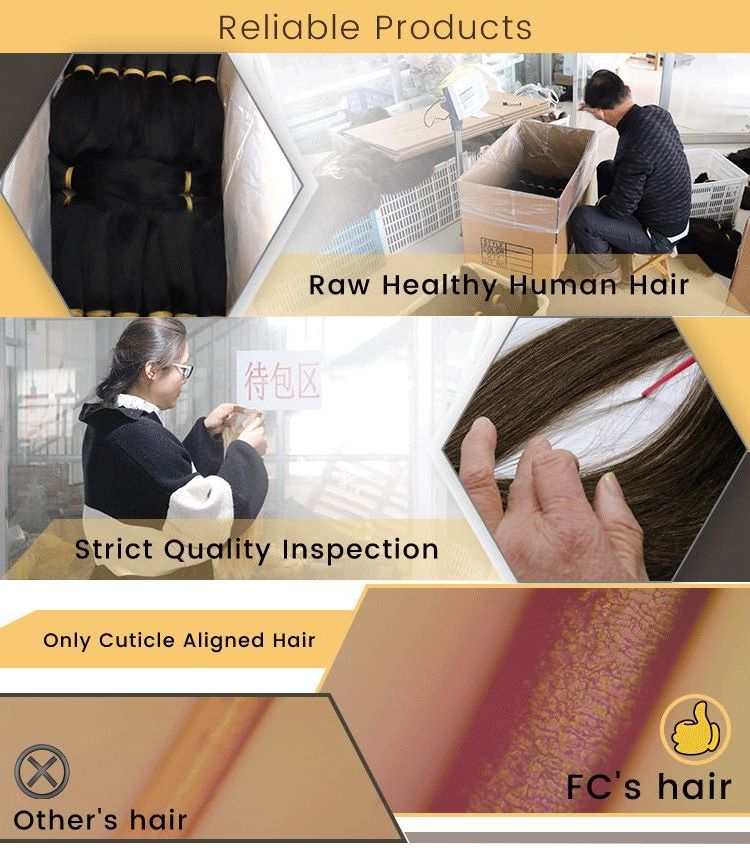 FangCun Wholesale 12A Remy Micro Link Beads Nano Ring Hair Extensions Double Drawn Russian Human Hair Extension Nano Ring Tips