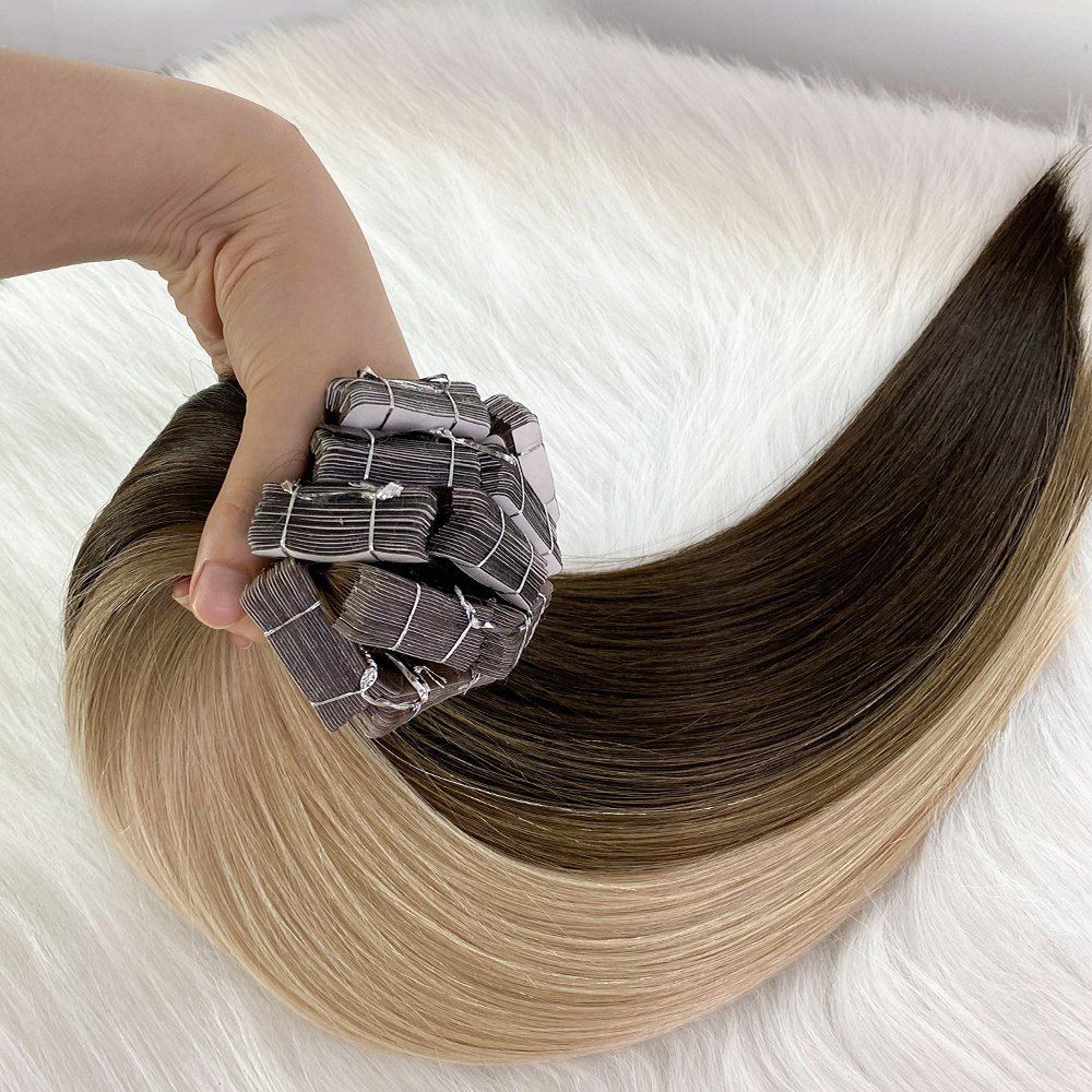 Wholesale Russian Remy Tape Hair Extensions Double Drawn Tape In Hair Extensions Virgin Human Hair Extension