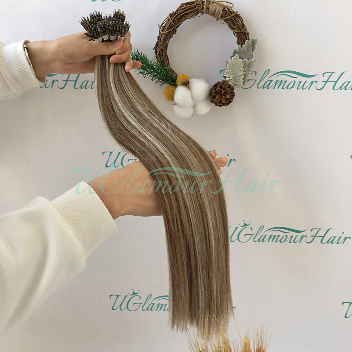 U Glamour Hair Whosale micro beads color vigin remy human hair nano ring tip human hair extensions