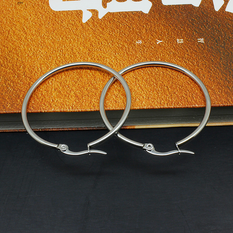 100% tarnish free stainless steel gold plated different sizes hoop earrings for women