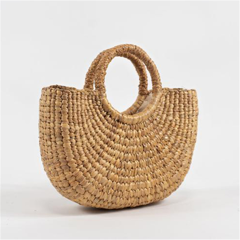 Wholesale women summer natural straw bag straw beach tote bag