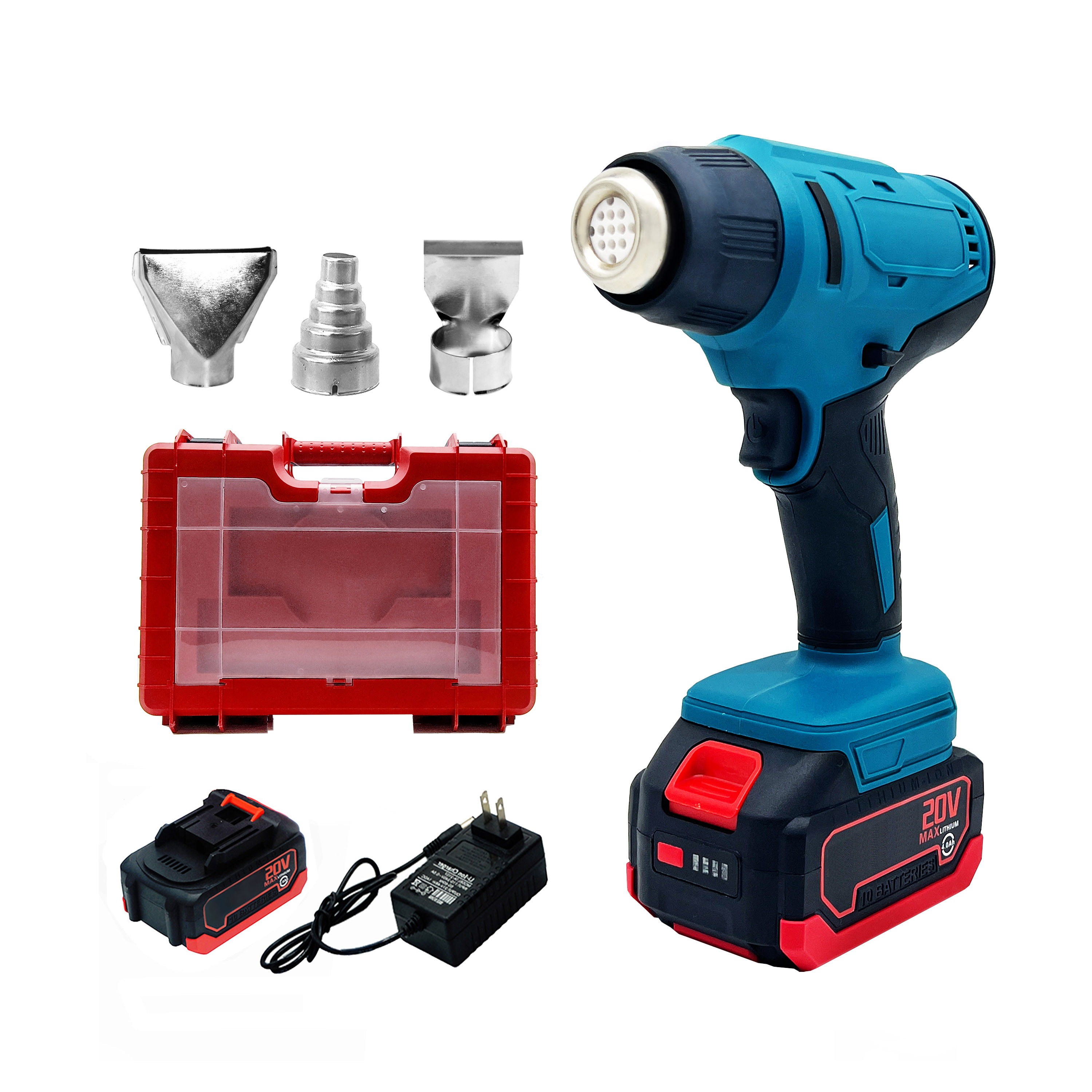 Lithium battery adjustable heat gun cordless electric portable heat gun