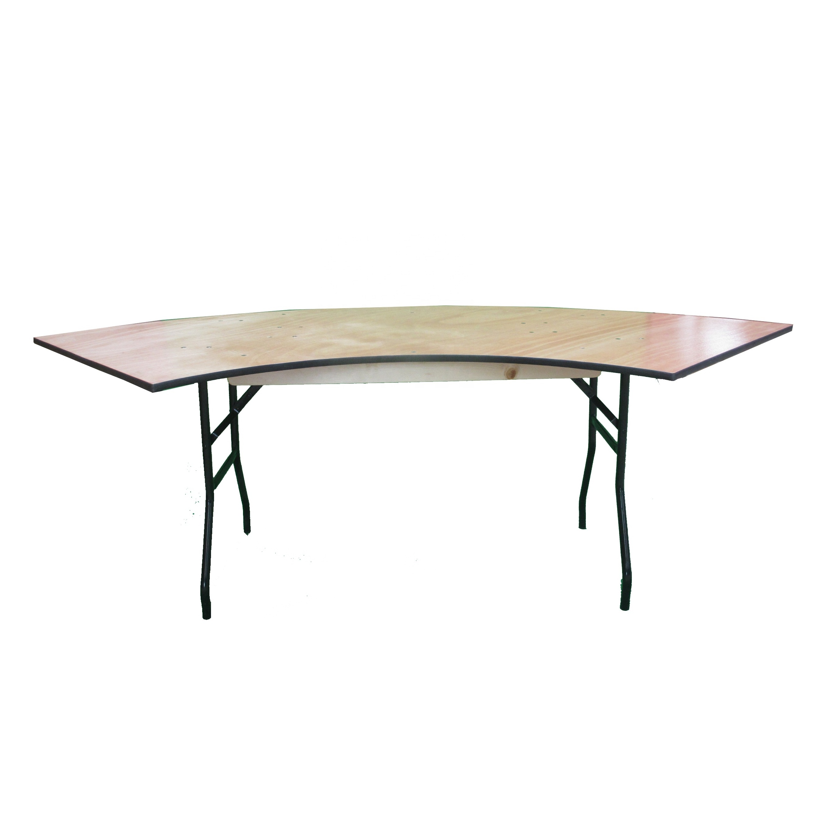 wholesale Serpentine Wood Iron Legs Folding s shape serpentine banquet tables Folding Winding Event Tables