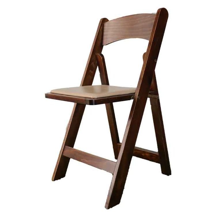 Best Selling Wooden Folding Chairs Weeding Chairs Kids Folding Event Party Chair with Padded Seat